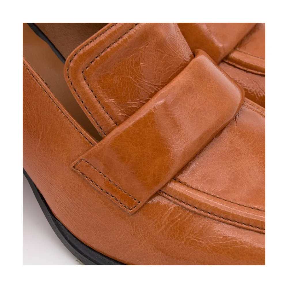 ANGEL ALARCON Abdul - Block Heeled Moccasin Pump With Rounded Shapes<Vrouwen Pumps And High Heels