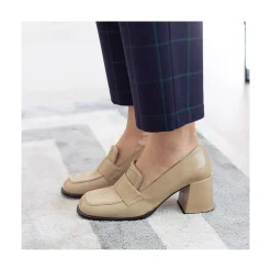 ANGEL ALARCON Abdul - Block Heeled Moccasin Pump With Rounded Toe<Vrouwen Pumps And High Heels