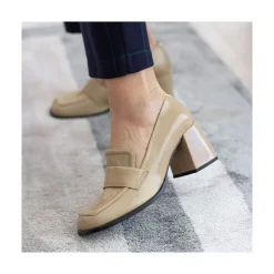 ANGEL ALARCON Abdul - Block Heeled Moccasin Pump With Rounded Toe<Vrouwen Pumps And High Heels