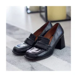 ANGEL ALARCON Abdul - Block Heeled Moccasin Pump With Rounded Toe<Vrouwen Pumps And High Heels