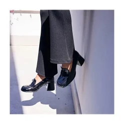 ANGEL ALARCON Abdul - Block Heeled Moccasin Pump With Rounded Toe<Vrouwen Pumps And High Heels