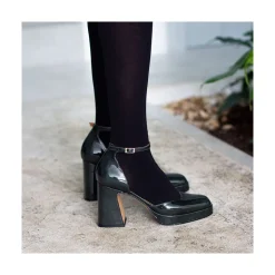 ANGEL ALARCON Afra - Patent Leather Ankle Strap D Orsay With Block Heel And Platform<Vrouwen Heeled Shoes