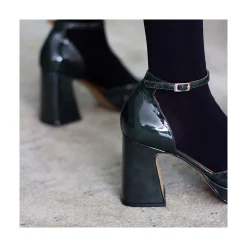 ANGEL ALARCON Afra - Patent Leather Ankle Strap D Orsay With Block Heel And Platform<Vrouwen Heeled Shoes
