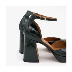ANGEL ALARCON Afra - Patent Leather Ankle Strap D Orsay With Block Heel And Platform<Vrouwen Heeled Shoes