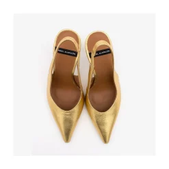 ANGEL ALARCON Aina - Metallic Leather Sling-Back Pointed Toe Stiletto<Vrouwen Last Units