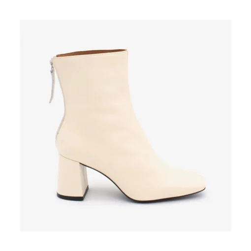 ANGEL ALARCON Aland - Women S Square Toe Leather Booties, Wide Heel And Zip<Vrouwen Boots And Booties