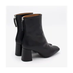 ANGEL ALARCON Aland - Women S Square Toe Leather Booties, Wide Heel And Zip<Vrouwen Boots And Booties