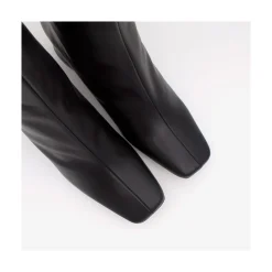 ANGEL ALARCON Aland - Women S Square Toe Leather Booties, Wide Heel And Zip<Vrouwen Boots And Booties