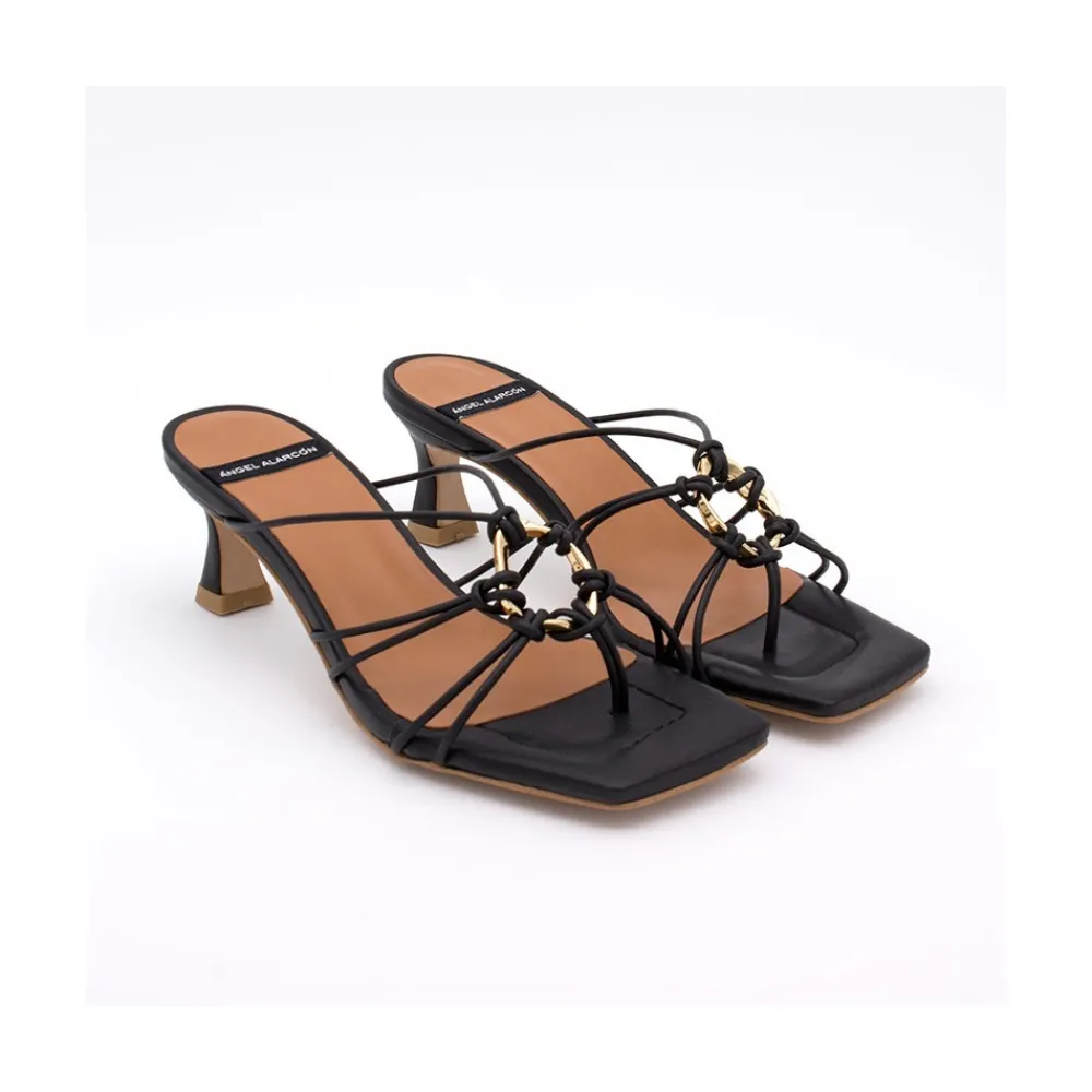 ANGEL ALARCON Alexia - Leather Strappy Sandals With Padded Insole<Vrouwen Last Units