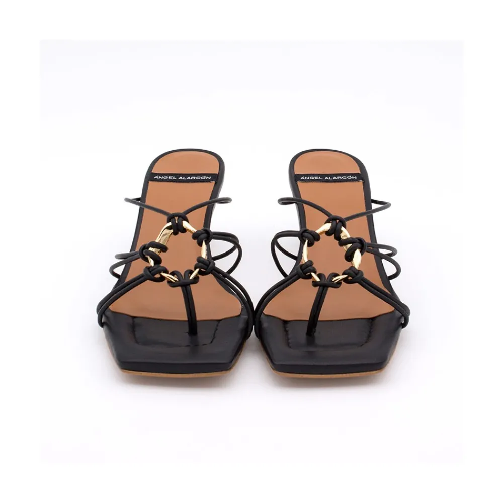 ANGEL ALARCON Alexia - Leather Strappy Sandals With Padded Insole<Vrouwen Last Units