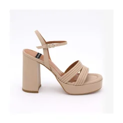 ANGEL ALARCON Amber - Strap Leather Sandals With Block High Heel & Platform<Vrouwen Sandals