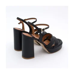 ANGEL ALARCON Amber - Strap Leather Sandals With Block High Heel & Platform<Vrouwen Heeled Shoes