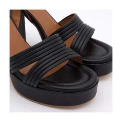 ANGEL ALARCON Amber - Strap Leather Sandals With Block High Heel & Platform<Vrouwen Heeled Shoes