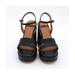 ANGEL ALARCON Amber - Strap Leather Sandals With Block High Heel & Platform<Vrouwen Heeled Shoes