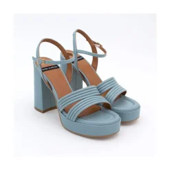 ANGEL ALARCON Amber - Strap Leather Sandals With Block High Heel & Platform<Vrouwen Sandals