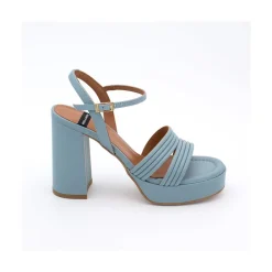 ANGEL ALARCON Amber - Strap Leather Sandals With Block High Heel & Platform<Vrouwen Sandals