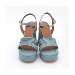 ANGEL ALARCON Amber - Strap Leather Sandals With Block High Heel & Platform<Vrouwen Sandals