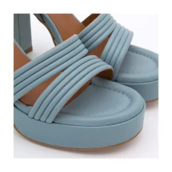 ANGEL ALARCON Amber - Strap Leather Sandals With Block High Heel & Platform<Vrouwen Sandals