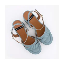 ANGEL ALARCON Amber - Strap Leather Sandals With Block High Heel & Platform<Vrouwen Sandals