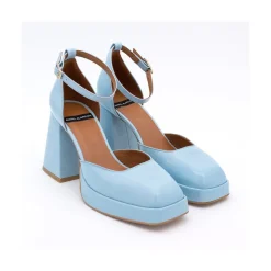 ANGEL ALARCON Anna - Shiny Leather Platform & Heeled Ankle Strap D Orsay<Vrouwen Heeled Shoes