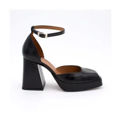 ANGEL ALARCON Anna - Shiny Leather Platform & Heeled Ankle Strap D Orsay<Vrouwen Heeled Shoes