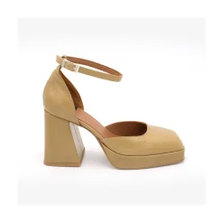 ANGEL ALARCON Anna - Shiny Leather Platform & Heeled Ankle Strap D Orsay<Vrouwen Heeled Shoes