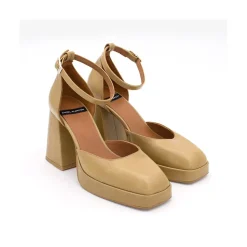 ANGEL ALARCON Anna - Shiny Leather Platform & Heeled Ankle Strap D Orsay<Vrouwen Heeled Shoes