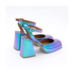 ANGEL ALARCON Badda - Iridiscence Ankle Strap Shoes With Block Heel And Platform<Vrouwen Last Units