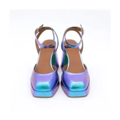 ANGEL ALARCON Badda - Iridiscence Ankle Strap Shoes With Block Heel And Platform<Vrouwen Last Units