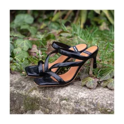 ANGEL ALARCON Cameron - Shiny Leather Padded Straps Sandals With High Heel<Vrouwen Sandals