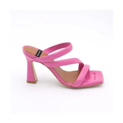 ANGEL ALARCON Cameron - Shiny Leather Padded Straps Sandals With High Heel<Vrouwen Sandals