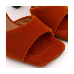 ANGEL ALARCON Carine - Velvet Heeled Ankle Strap Sandals<Vrouwen Last Units