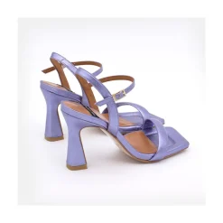 ANGEL ALARCON Carole - Heeled Women S Metallized Leather Sandals<Vrouwen Metallized Shoes