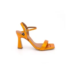 ANGEL ALARCON Carole - Heeled Women S Metallized Leather Sandals<Vrouwen Metallized Shoes