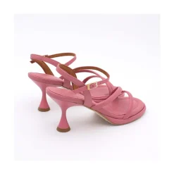 ANGEL ALARCON Cathy - Leather Padded Sandals With Conical Heel<Vrouwen Sandals