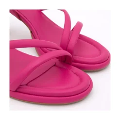 ANGEL ALARCON Cathy - Leather Padded Sandals With Conical Heel<Vrouwen Sandals
