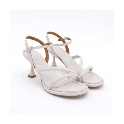 ANGEL ALARCON Cathy - Leather Padded Sandals With Conical Heel<Vrouwen Sandals