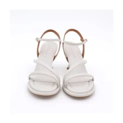 ANGEL ALARCON Cathy - Leather Padded Sandals With Conical Heel<Vrouwen Sandals