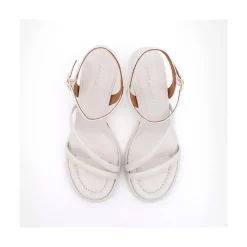 ANGEL ALARCON Cathy - Leather Padded Sandals With Conical Heel<Vrouwen Sandals