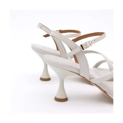 ANGEL ALARCON Cathy - Leather Padded Sandals With Conical Heel<Vrouwen Sandals