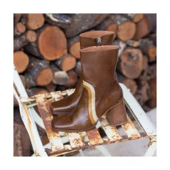 ANGEL ALARCON Celine - Leather Heeled Booties<Vrouwen Heeled Shoes