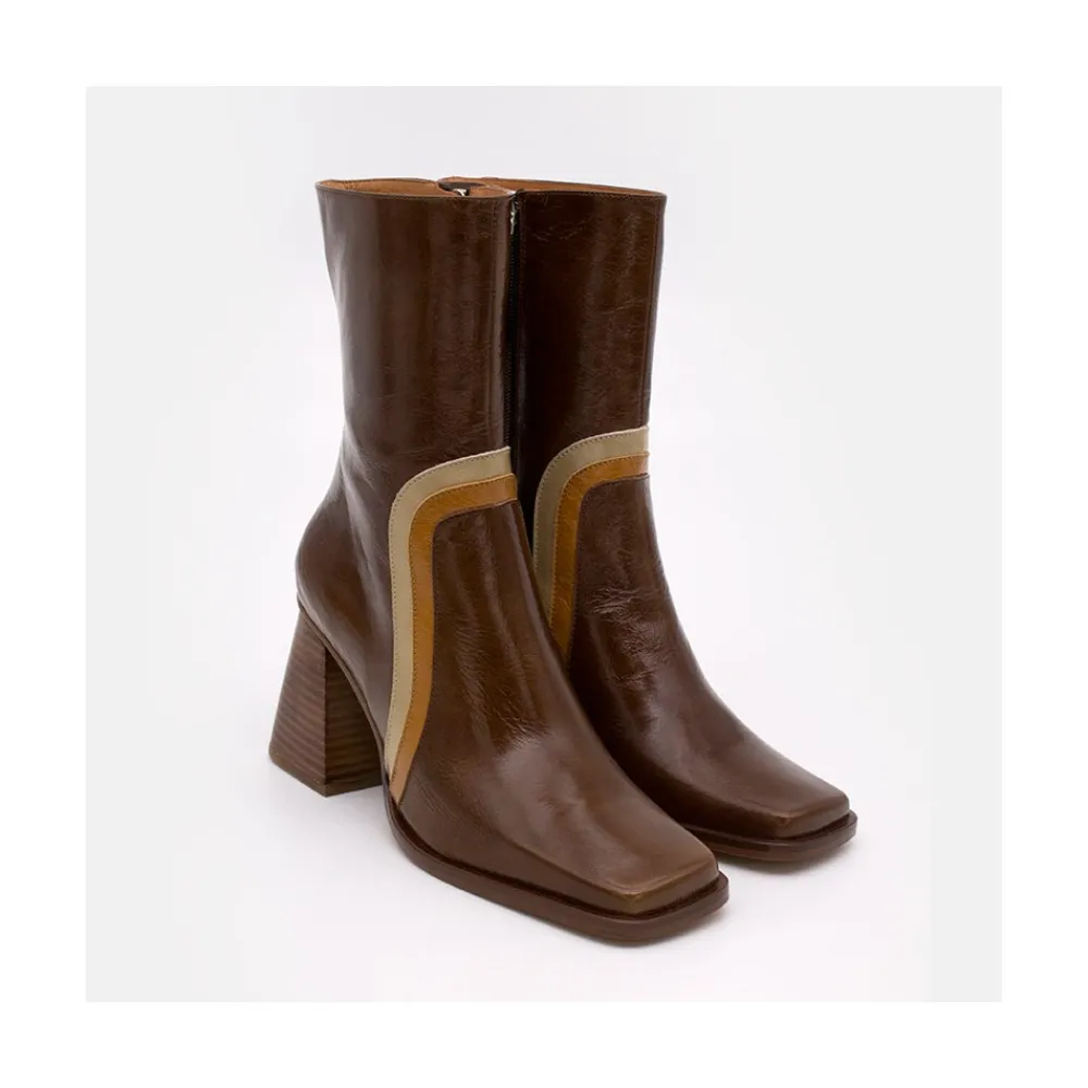 ANGEL ALARCON Celine - Leather Heeled Booties<Vrouwen Heeled Shoes