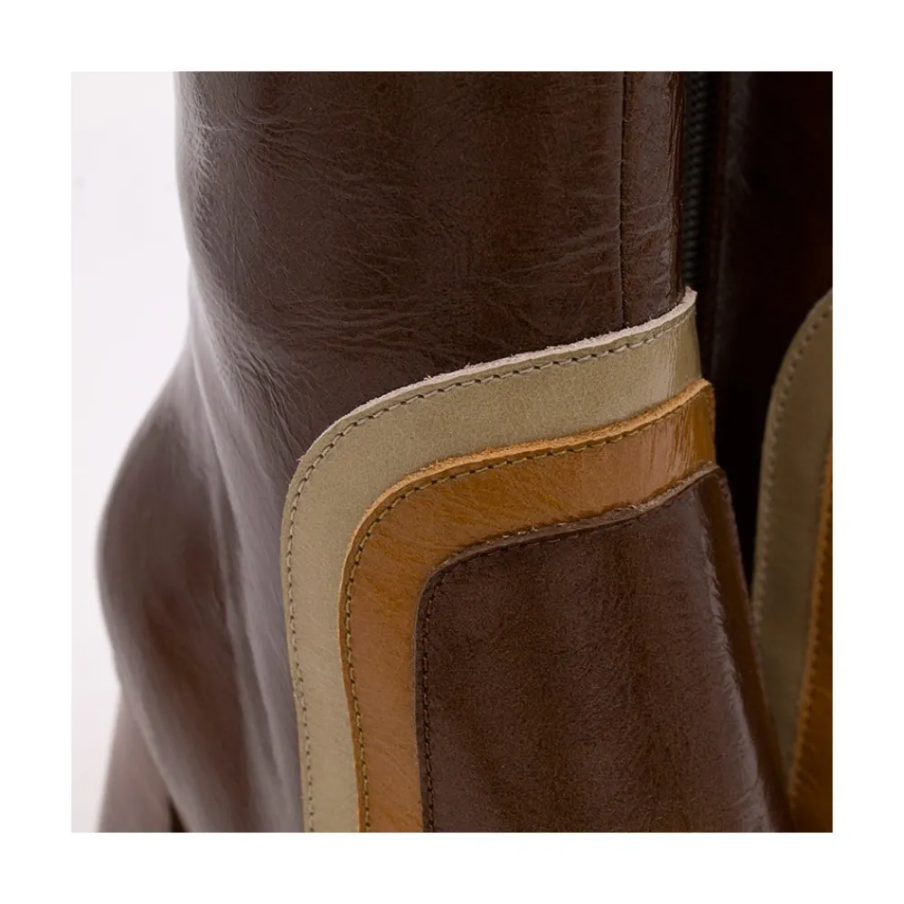 ANGEL ALARCON Celine - Leather Heeled Booties<Vrouwen Heeled Shoes