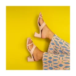 ANGEL ALARCON Claudine - Leather Low Heel Sandal<Vrouwen Sandals