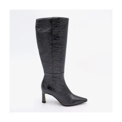 ANGEL ALARCON Deka Line - Metallic Lather Women S Heeled Pointed Toe Boots<Vrouwen Metallized Shoes