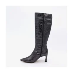 ANGEL ALARCON Deka Line - Metallic Lather Women S Heeled Pointed Toe Boots<Vrouwen Metallized Shoes