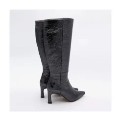 ANGEL ALARCON Deka Line - Metallic Lather Women S Heeled Pointed Toe Boots<Vrouwen Metallized Shoes