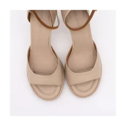 ANGEL ALARCON Dennis - D Orsay Leather Sandals With Desing Cone Heel<Vrouwen Sandals