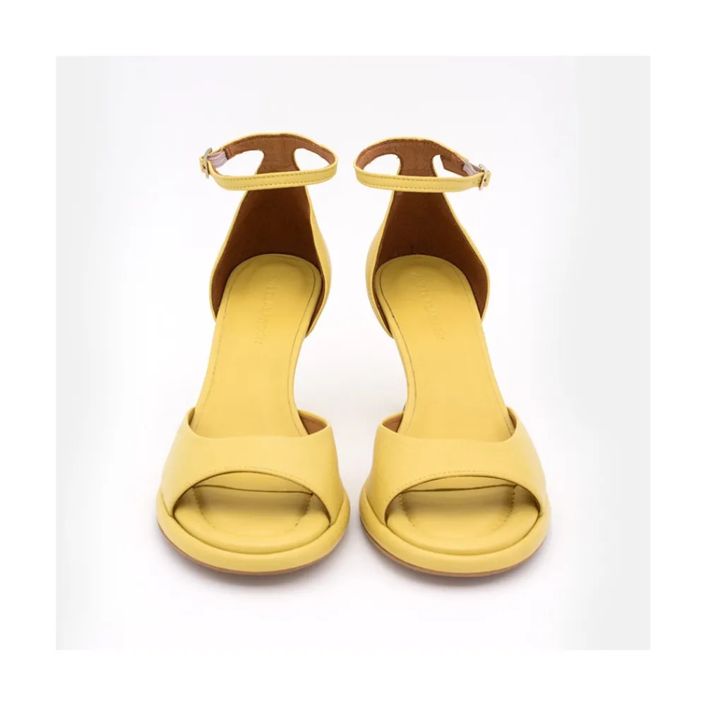 ANGEL ALARCON Dennis - D Orsay Leather Sandals With Desing Cone Heel<Vrouwen Sandals