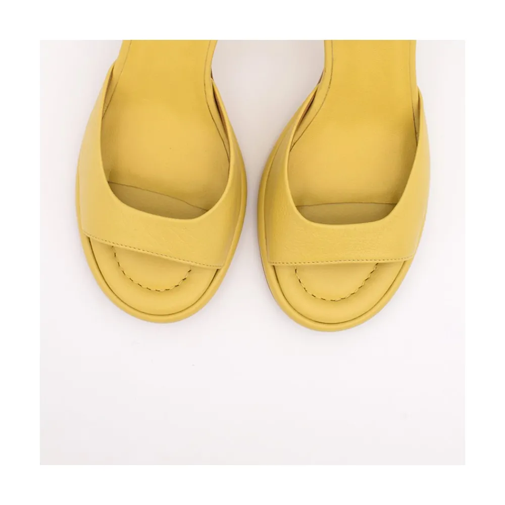 ANGEL ALARCON Dennis - D Orsay Leather Sandals With Desing Cone Heel<Vrouwen Sandals